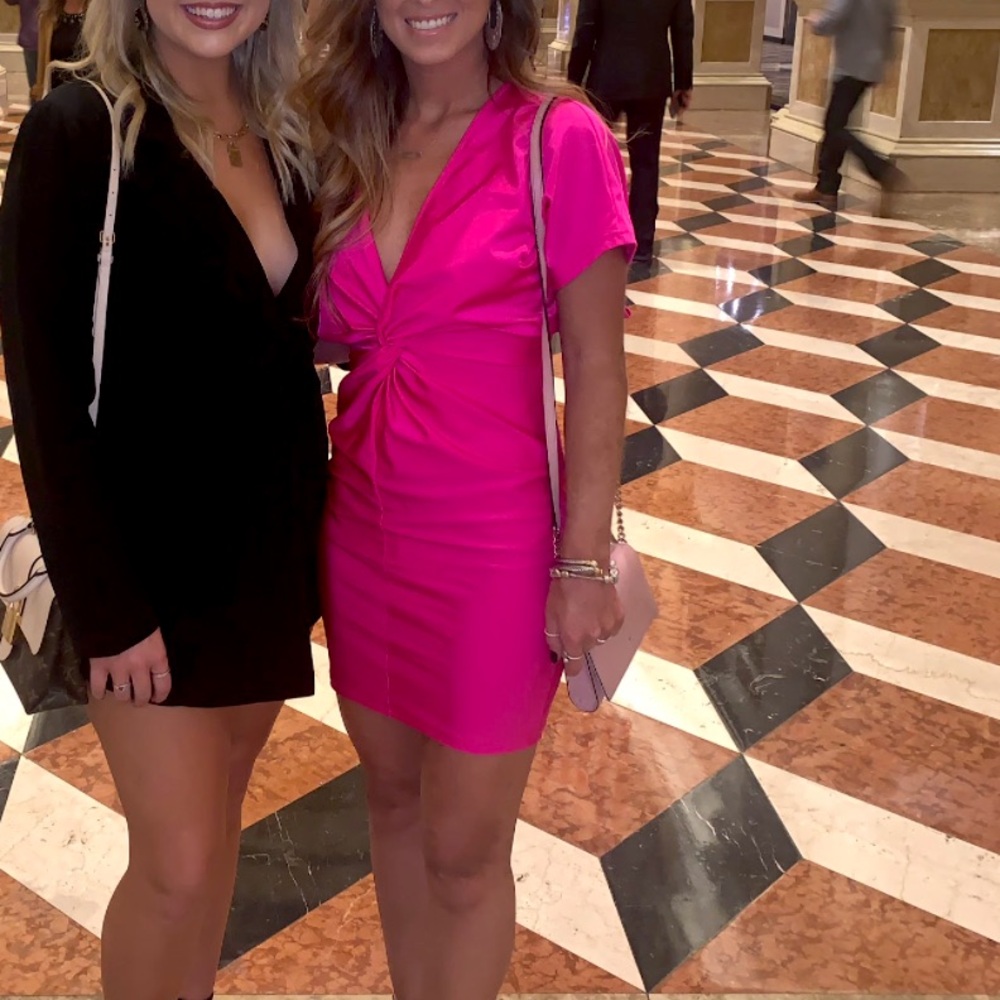 Bright pink cocktail dress